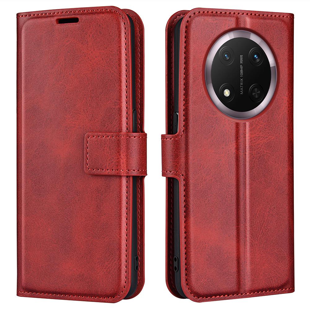For Honor Magic7 Lite 5G/X9c 5G/X60 Pro 5G Stand Case Anti-Scratch Calf Texture Leather Phone Cover