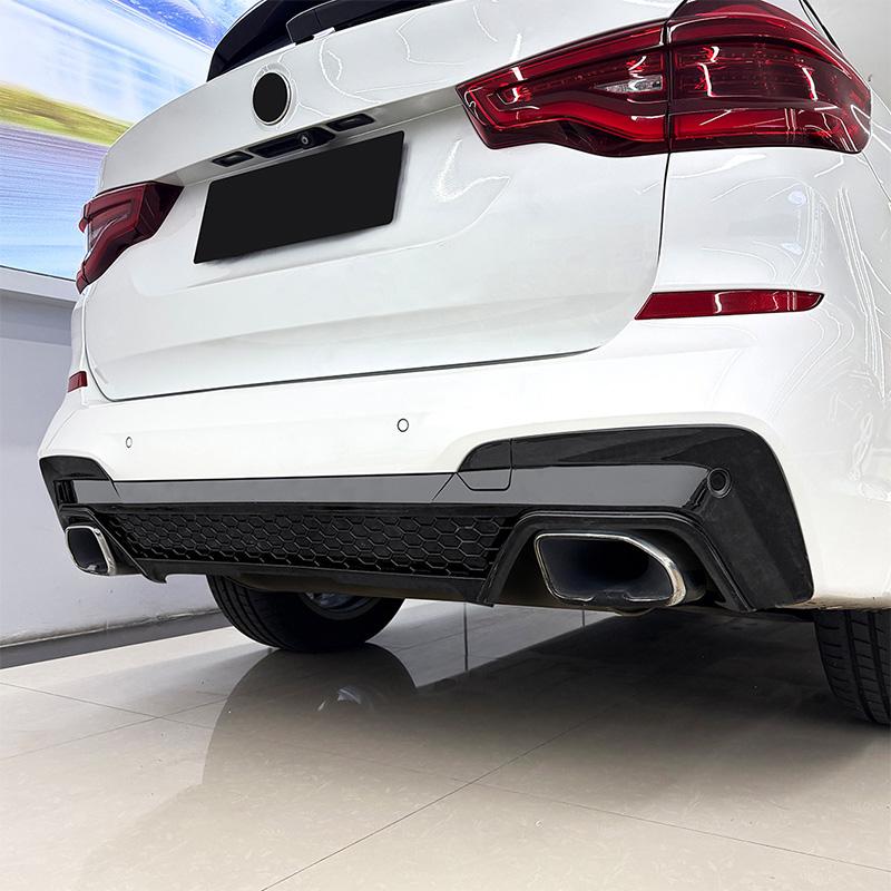 For BMW X3 G01 M Sport 2018-2026 X3M Styke High Quality ABS Car Rear Bumper Lip Spoiler Glossy Black Carbon Fiber Look Body Kit