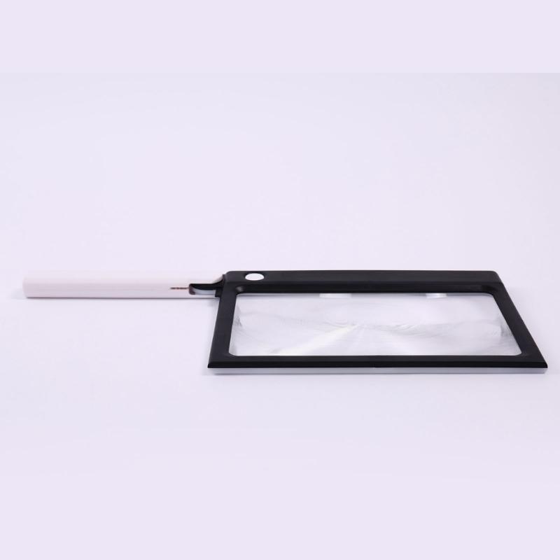 Handheld Magnifier with Bright LED Light Large Viewing Area Reading Aid with Light for Macular Degeneration Support