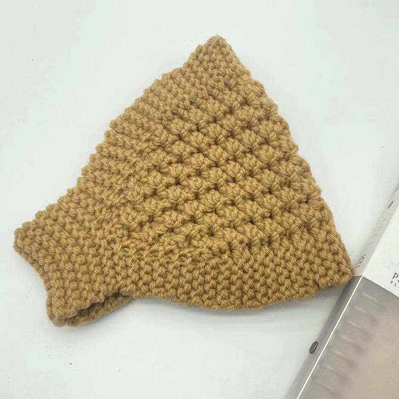 Chapeau Bandeau Laine Large Bord - Chauffant Automne/Hiver Coiffe Tricotée & Foulard Accessoire Cheveux