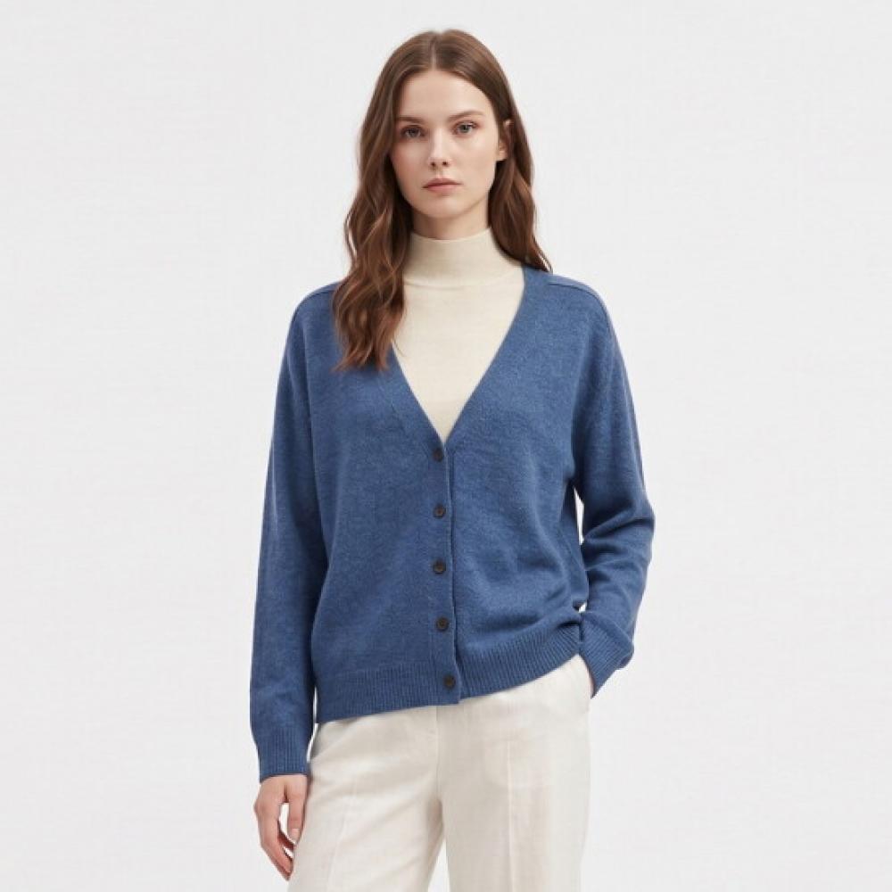 Shop Women S Kr Lt Alpaca Y Button Raglan lS Knit Cardigan Blue Frb Wcd260128
