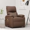 Massage Chair - VIDAXL - Brown Fabric - Manual Recline - 6 Massage Points - Padded Armrests