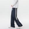 American Three-bar Sweatpants Men's Spring and Summer High Street Versatile Wide-leg Casual Sweatpants Trendy Brand Large Size Straight Long Pants