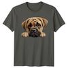 Cute Dog Breed Bullmastiff Puppy Peeking Funny Graphic TShirt