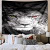Lion Portrait With Flowers Tapestry Room Decoration Wall Hanging for Living Room Bedroom, dormitory, Birthday and Christmas gifts