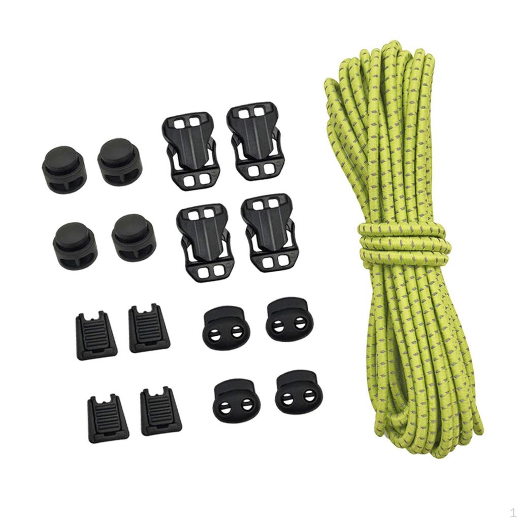 Elastic Bungee Cord 3.2M 3mm Hiking Daypack Strap Buckle with 16 Locks for Backpack Climbing
