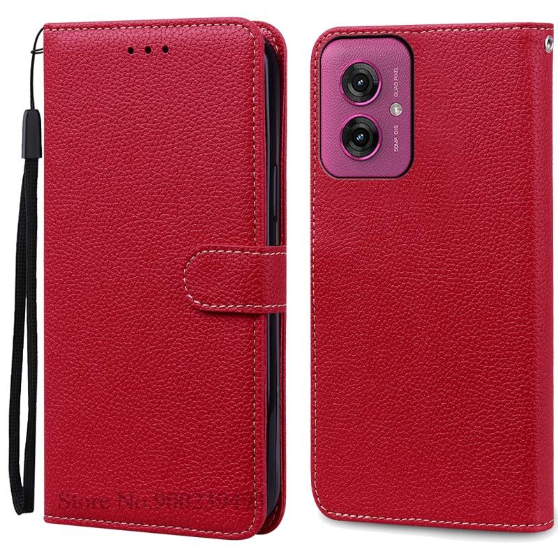 

Для Moto G55 чехол-кошелек кожаный чехол-книжка для Motorola G55 5G чехол для телефона чехол для Moto G55 чехол Coque Fundas Capa For Moto G55 5G темно-красного