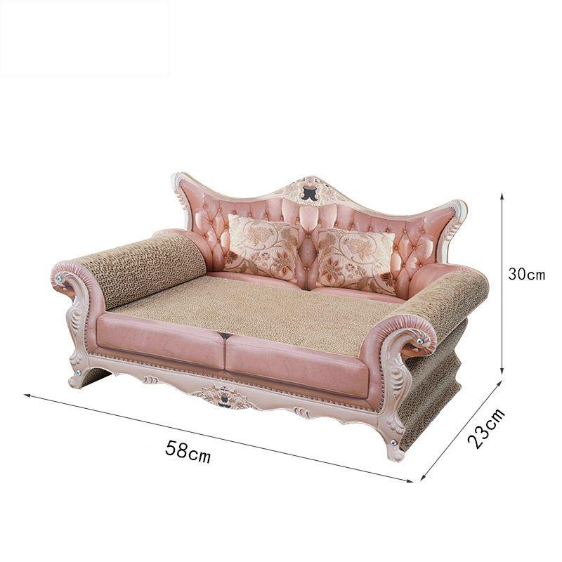 Kratzmatte für Sofas: Wellpappe Nagelfeile und Spielzeug für Katzen Default Option beige