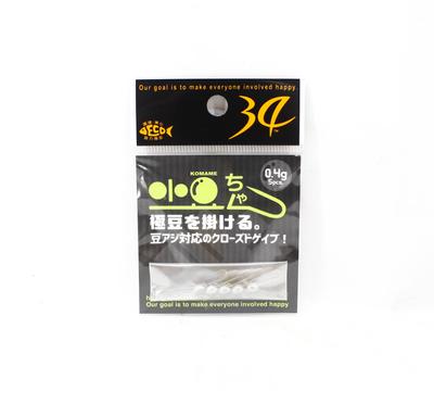 Thirty Four Jig Head Komamechan 0.4 Grams 5 Per Pack (2447)
