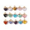 5pcs 10x13MM Natural Stone Faceted Heart Shape Pendant Charm Quartz Crystal Jewelry Accessorie For Making Earring Necklace