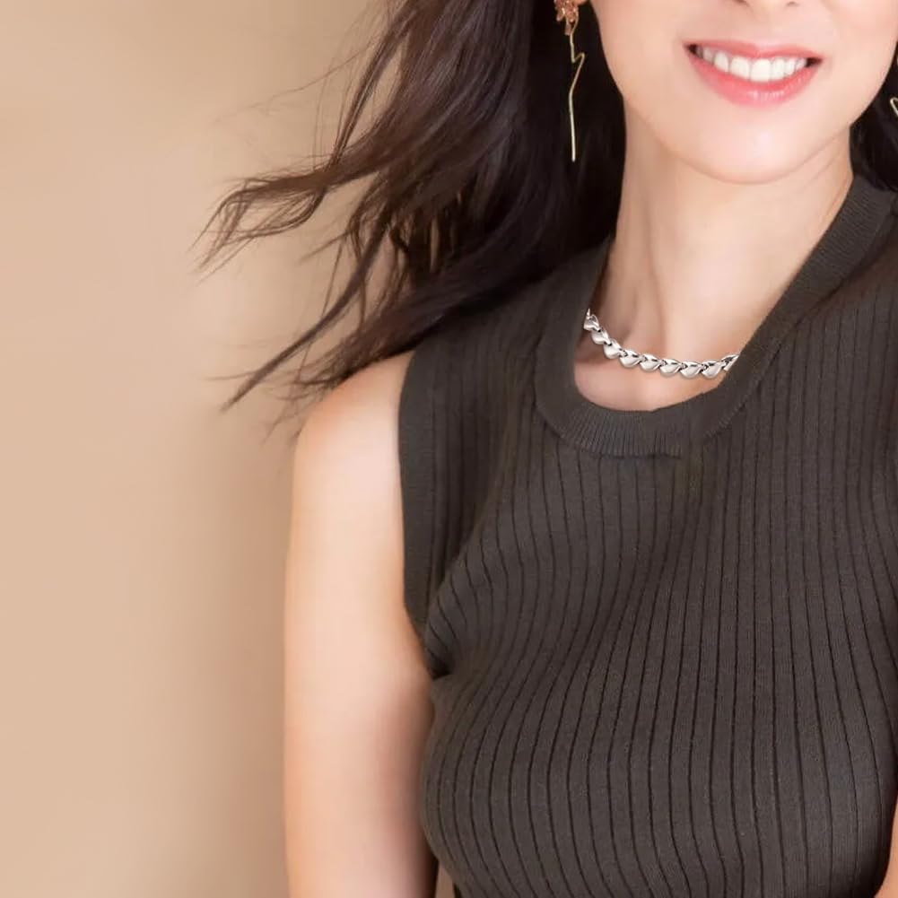 Germanium 46 für Titan sanft zum Hämatit Mode [HyyMe] Halskette, Perlen, 99,999% Reinheit, Frauen, antistatisch, Halskette, Haut, allergiefrei,