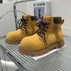 Early autumn new Martin boots women's outdoor thick-soled heightening series retro cute short tube versatile niche big yellow boots