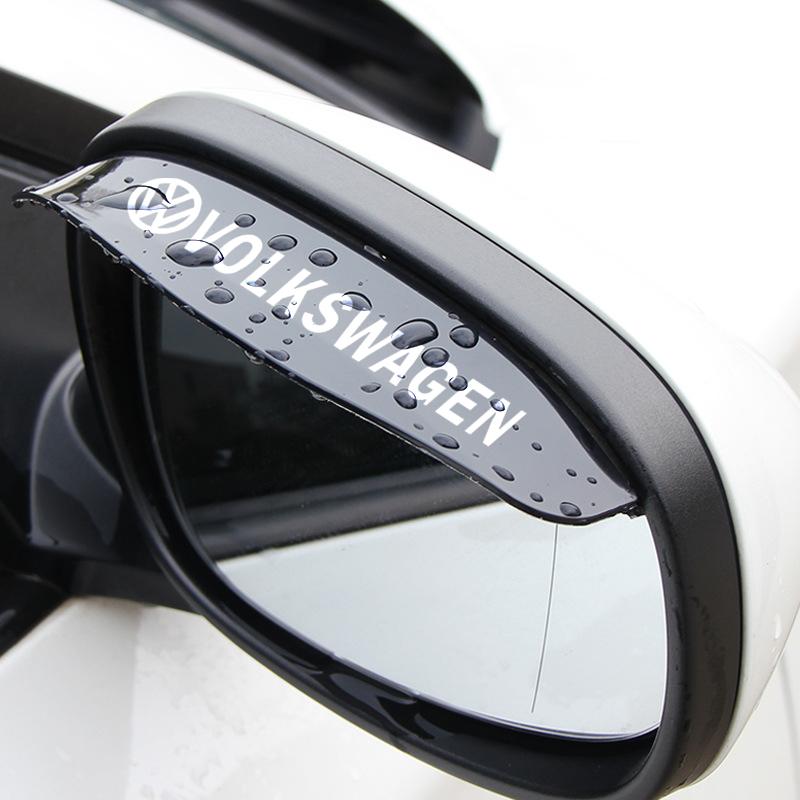 2Pcs Car Rear View Side Mirror Rain Board Sun Visor Eyebrow Guard For Volkswagen Golf-6 7 4 5 POLO Passat B5 B6 B7 T4 T5 Tiguan Jetta Gol