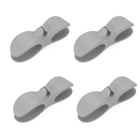 

4 шт. пластиковый органайзер для шнура, простая установка, обертки для полезной бытовой техники серый