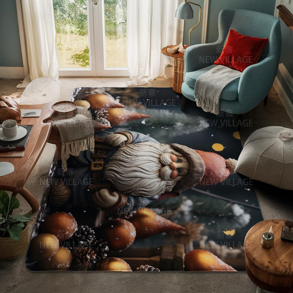 House Entrance Carpet Home Door Mat Living Room Bath Foot Bathroom Non-slip Water Absorption Rugs Bath Merry Christmas Winter