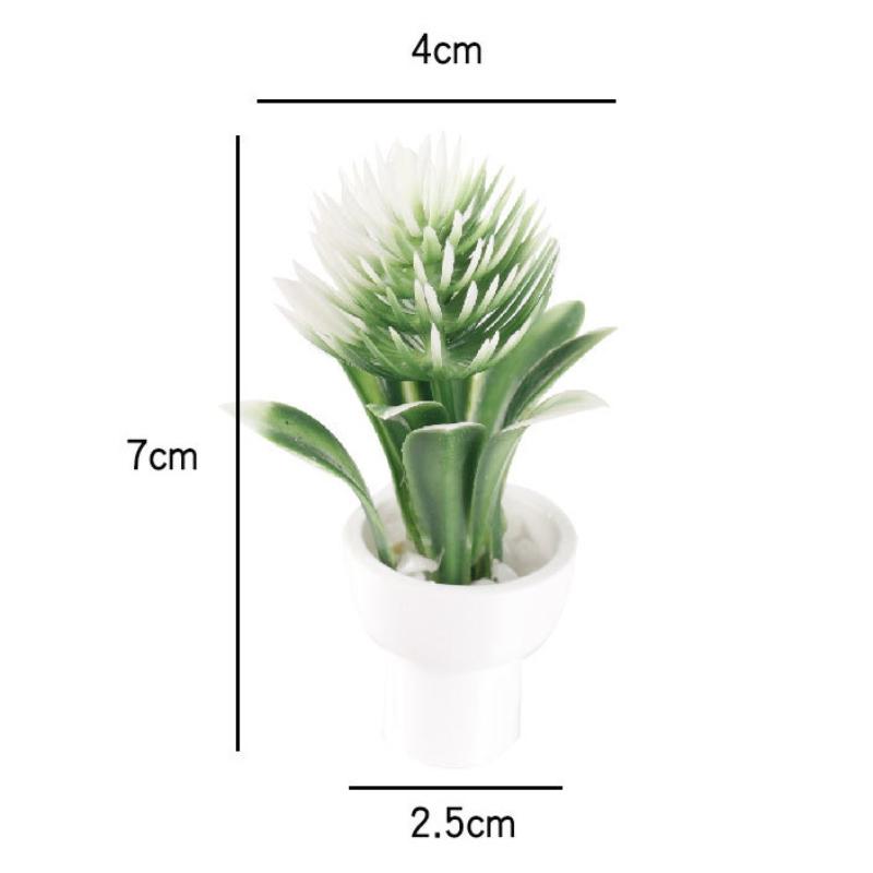 Mini Artificial Potted Plants No Maintenance Lifelike Fake Greenery for Kids Room Desk Decor Gift