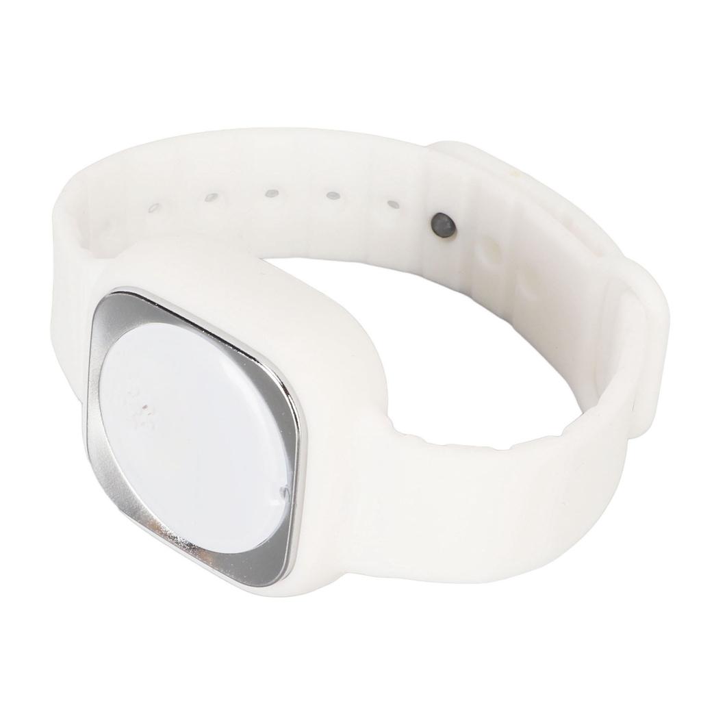 Ultrasonic Repellent Bracelet Watch with Clock Function USB Rechargeable Waterproof Repeller Wristband White