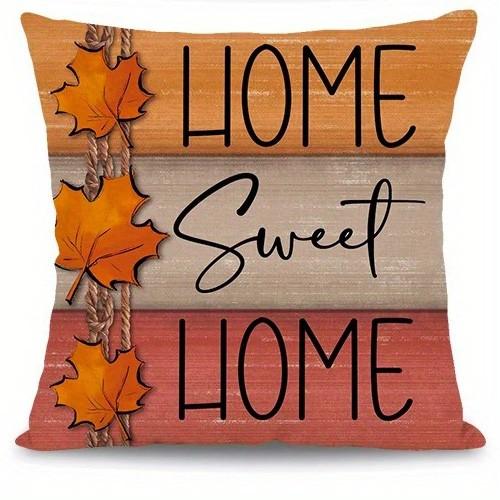AutumnThemed Pumpkin And Fall Decor Pillows Pattern Cushion Cover Suitable For Sofa Bedroom Car Pillow Cover