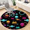 1pc Alien Space Office Round Area Rug, Indoor Mat Suitable ForOffice, Under Office Chairs Bedroom Living Room Home Decor, Room Decot165