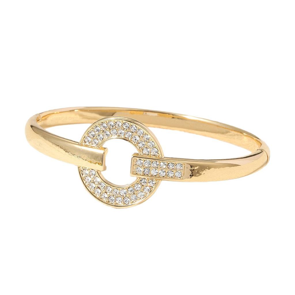 Minimalist INS Style Geometric Circle Light Luxury Bracelet Fashion Open Hand Bracelet Couple Style
