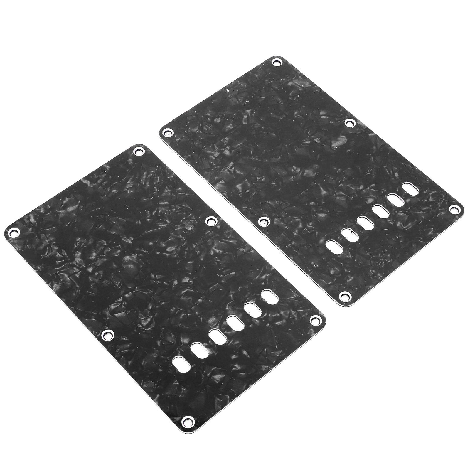 

2PCS Electric Guitar Back Cover Plates with 6 Holes PVC Plastic Guitar Guard Backplate Replacement Black