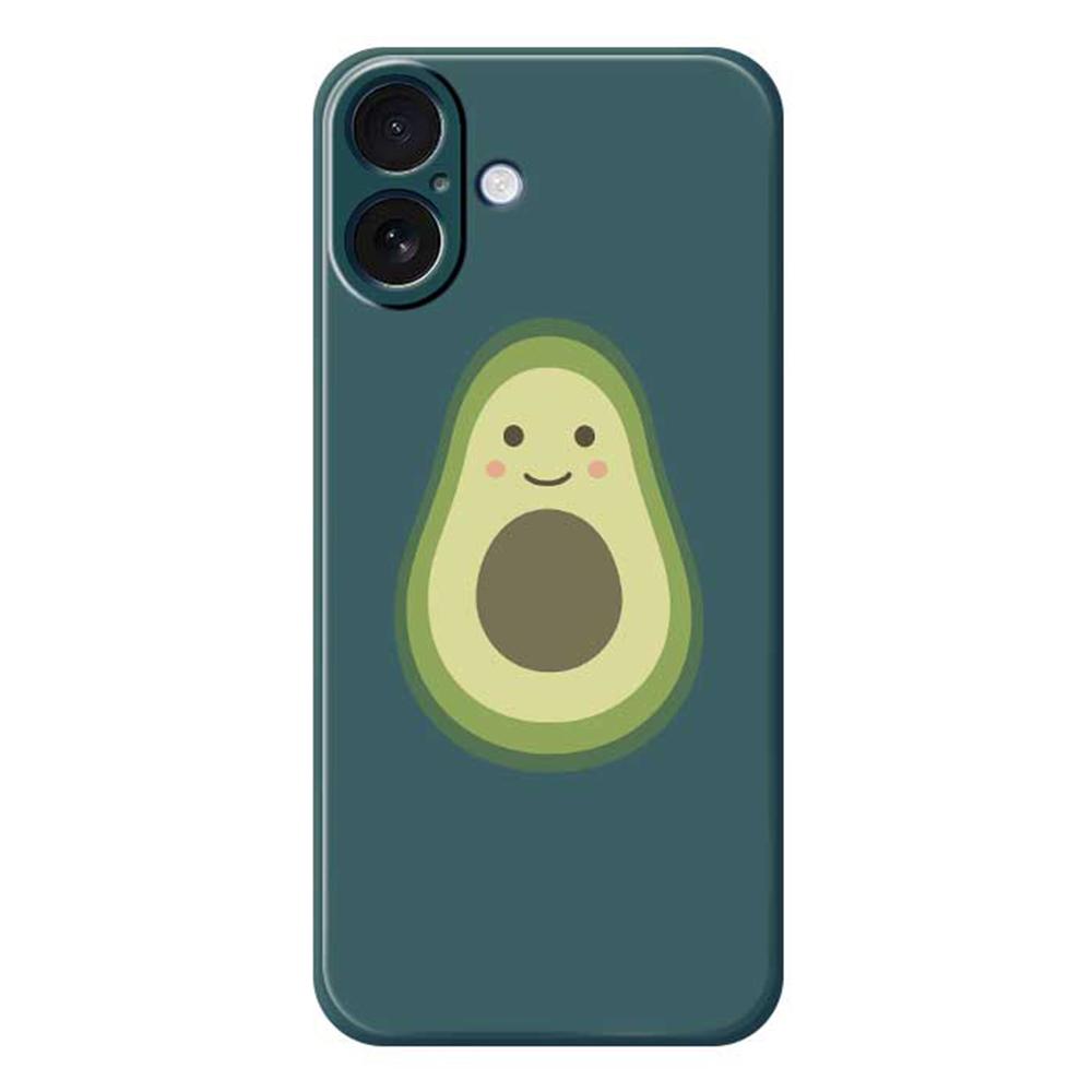 For iPhone 17 Case Cute Avocado Pattern Printing Straight Edge TPU Phone Back Cover