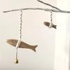 Wall Art Handmade Wood Fish Door Bell Hand Carved Lightweight Wooden Fish Sculpture Lucky Rustic Car Fish Hanger Bedroom