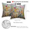 2D Digitally printed vibrant plant flower pattern pillowcase, durable polyester fiber with zipper for bedroom, living room and sofa decoration