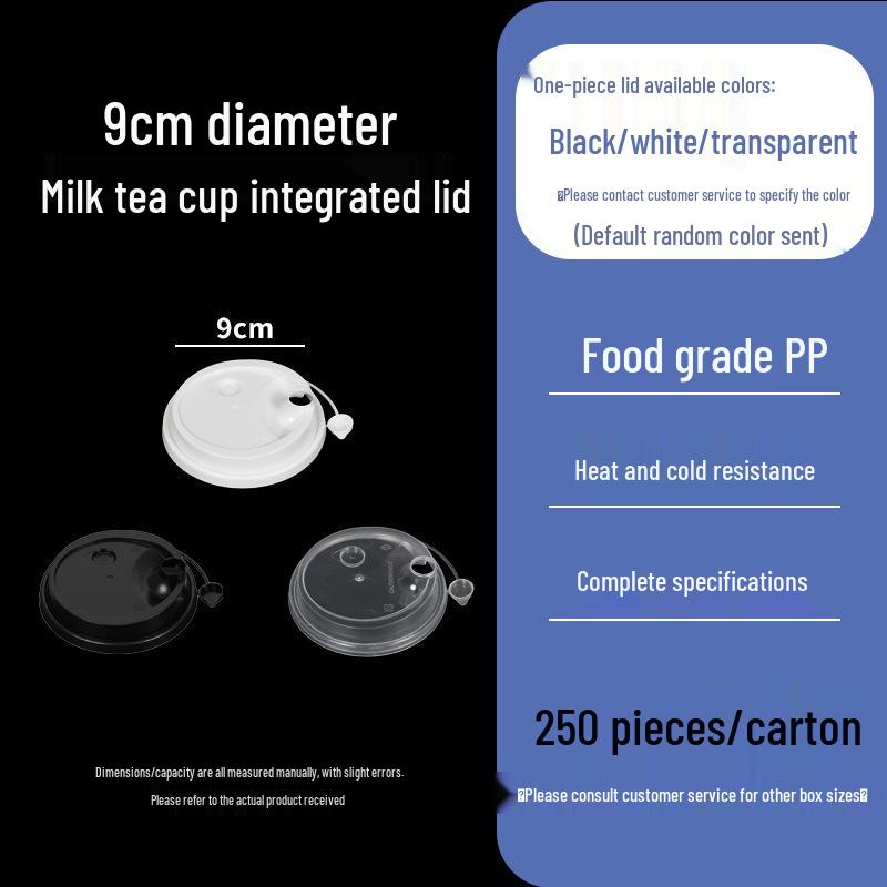 Milk Tea/Cup PP Juice Plastic Cup with Lid, Transparent, Heat-Resistant, 90 Caliber, Disposable, Whole Case.