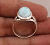 925 Sterling Silver Larimar Gemstone Ring Solid Stone Fashion Statement Ring for Womens Gift idea Gemstone Jewelry 4.83 Gms Approx