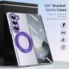 360 Rotating Bracket Tansparent Case for Samsung Galaxy Z Fold 8 Ultra 7 6 5 4 3 Screen Protect Magnetic Wireless Charging Cover