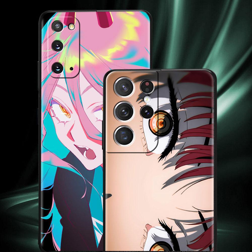 Bumper Case For Samsung Galaxy S22 Ultra S21 FE S20 Plus S10 Lite Phone Cover S10e S9 S8 S7 Silicone Funda Chainsaw Man Girl Sac