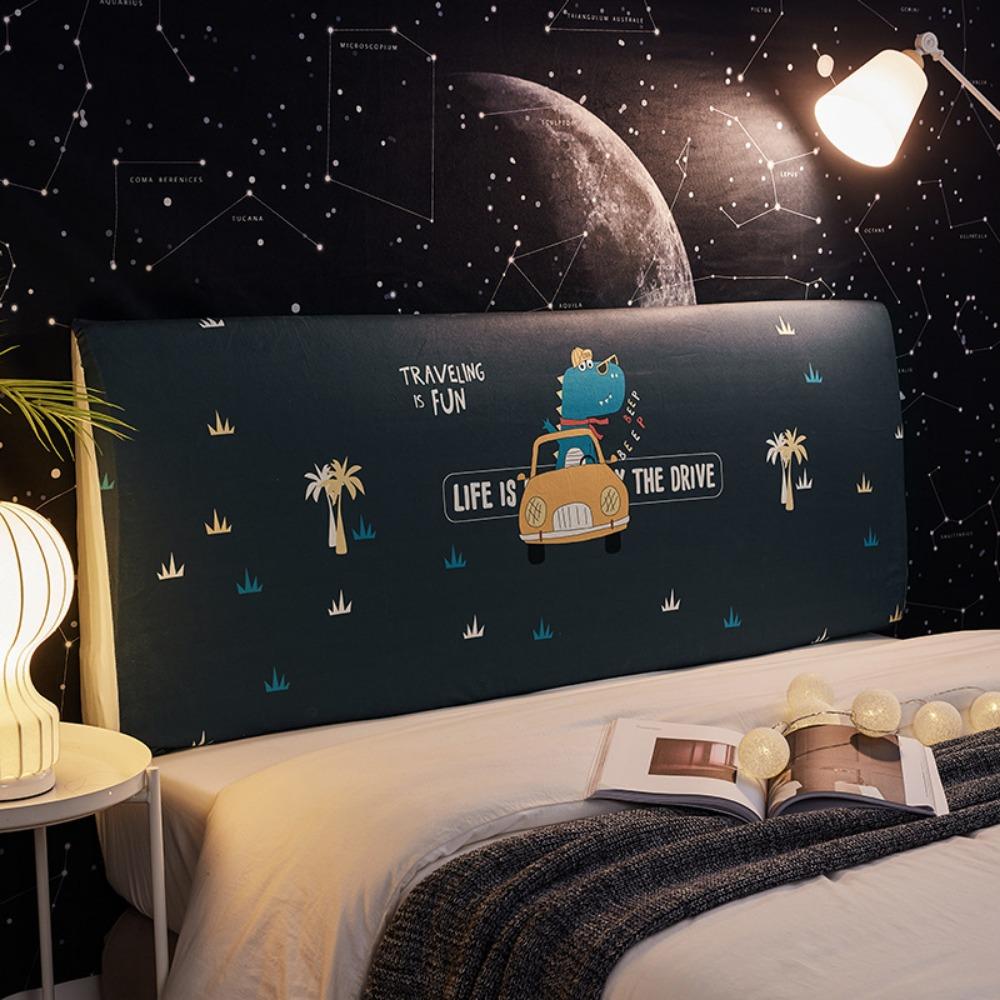 Nordic Nantong Bedside Cover Bedroom Bedside Backrest Cover Elastic Dustproof Soft Bag Fabric Protective Cover