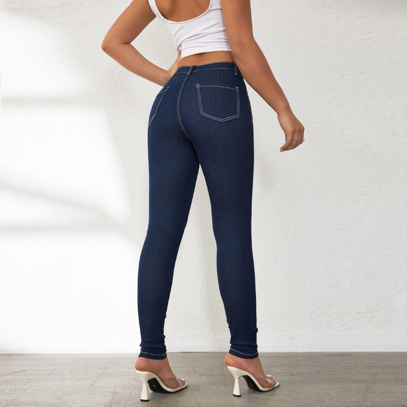 Spring new retro small-foot jeans women's hip lift slim stretch trousers