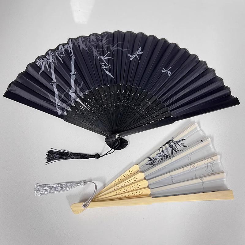 New Lightweight Bamboo Folding Fan - Chinese Style Qipao Hanfu Dance Accessory for Women