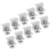 Aluminum Solar Panel Clamps, 10PCS Solar Mount Z Bracket Aluminum Alloy Pressing Block PV Panel Rail End Grounding Clamps Solar Panel Stand For, Rods