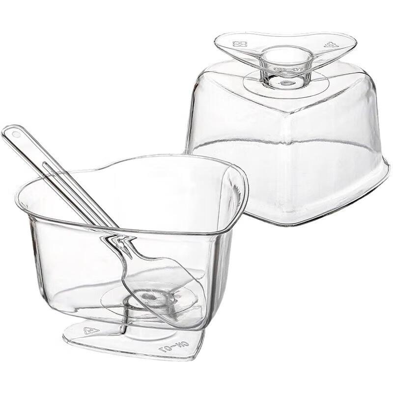 Disposable Heart-Shaped Dessert Cups with Spoons
