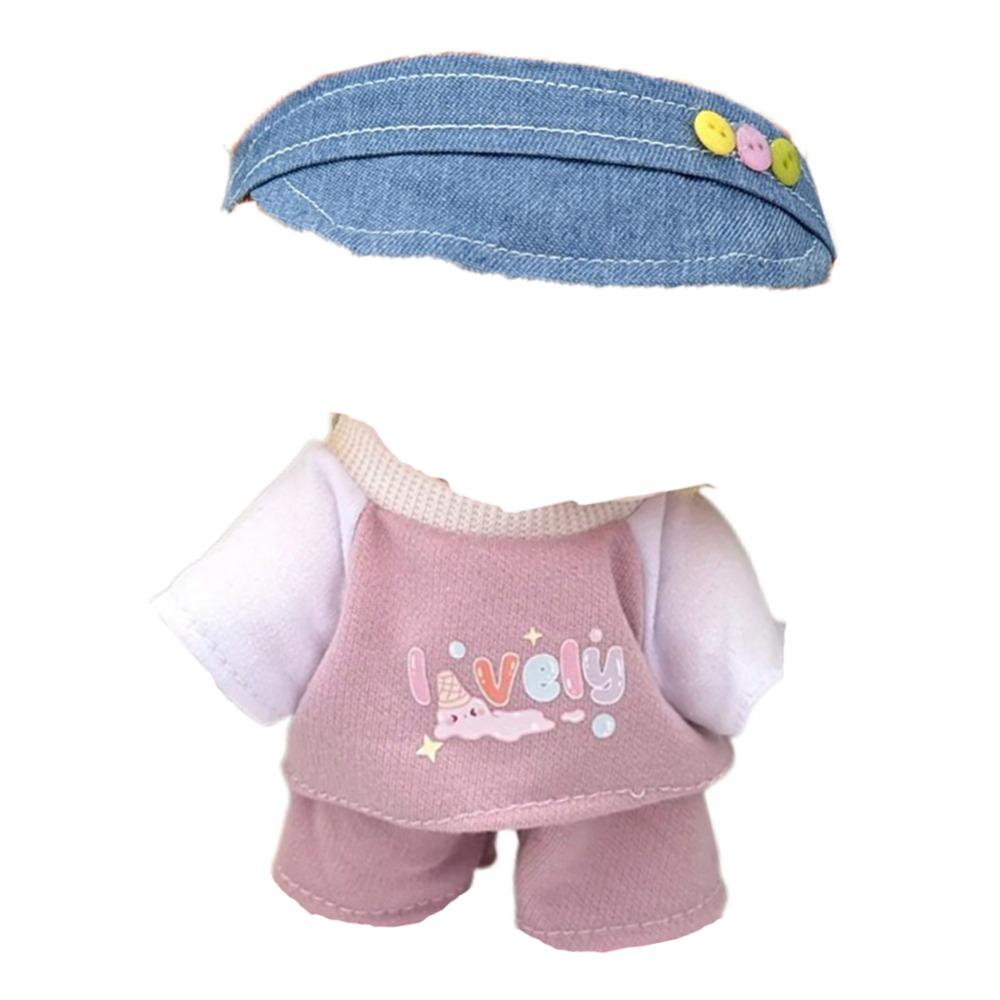 1 Set Peaked Cap 20cm Cotton Doll Clothes Outfit Plush Doll Clothes  Doll Accessories