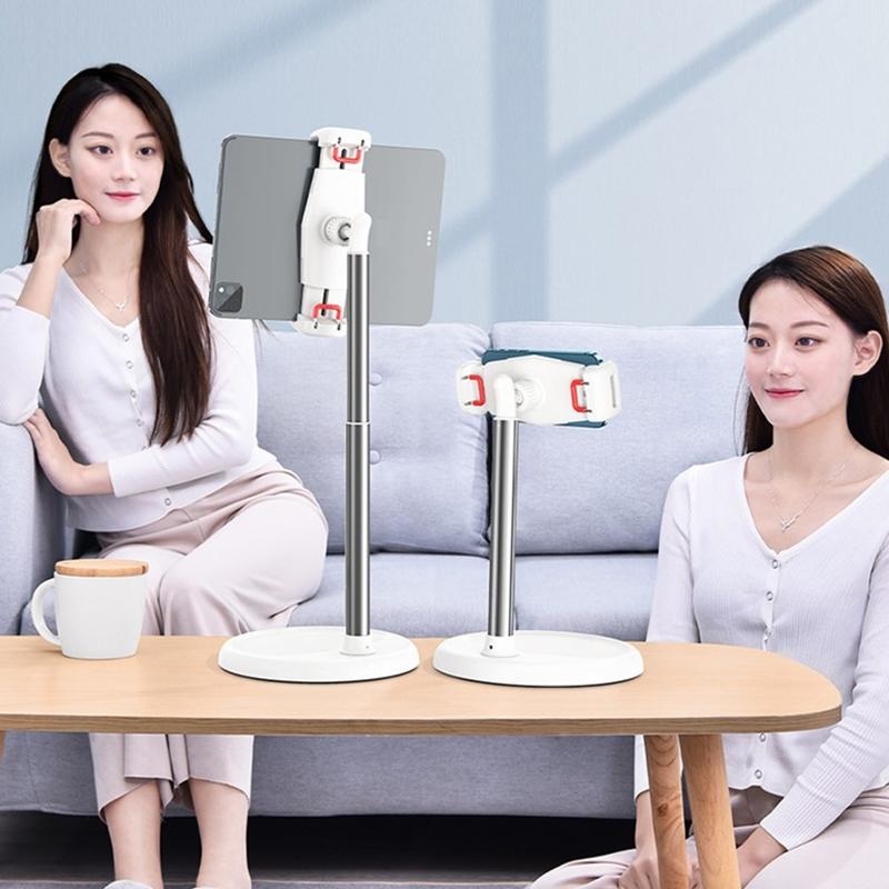 Adjustable Height Angle Mobile Phone Holder Bracket Floor Table Sofa Tablets Stand for 4-12.9in for Creative Gift