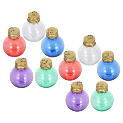 10Pcs Clear Christmas Ornaments Balls Refillable Globe Drink Bottles Holiday Party Hanging Decorations Candy Cookies Wishes