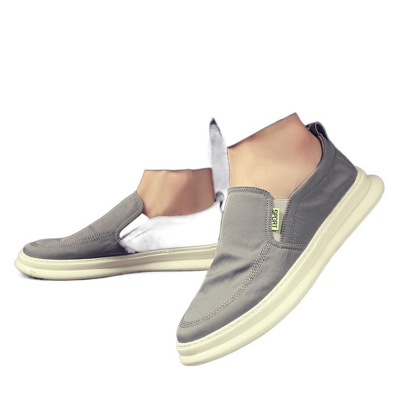 Spring New Canvas Shoes Men'S Korean Version Of One-Pedal Men'S Cloth Shoes Versatile Breathable Lazy Board Shoes Men'S Tide