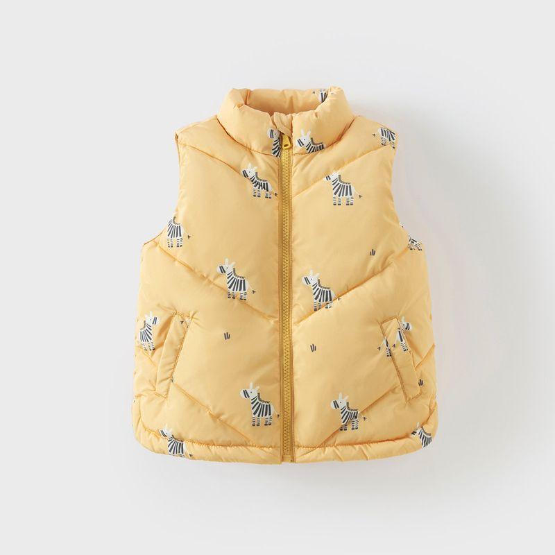 David Bella Children s Padded Vest Warm Boys  Winter Vest New Waterproof Vest Top for Boys Yellow [Ready in Stock] 80