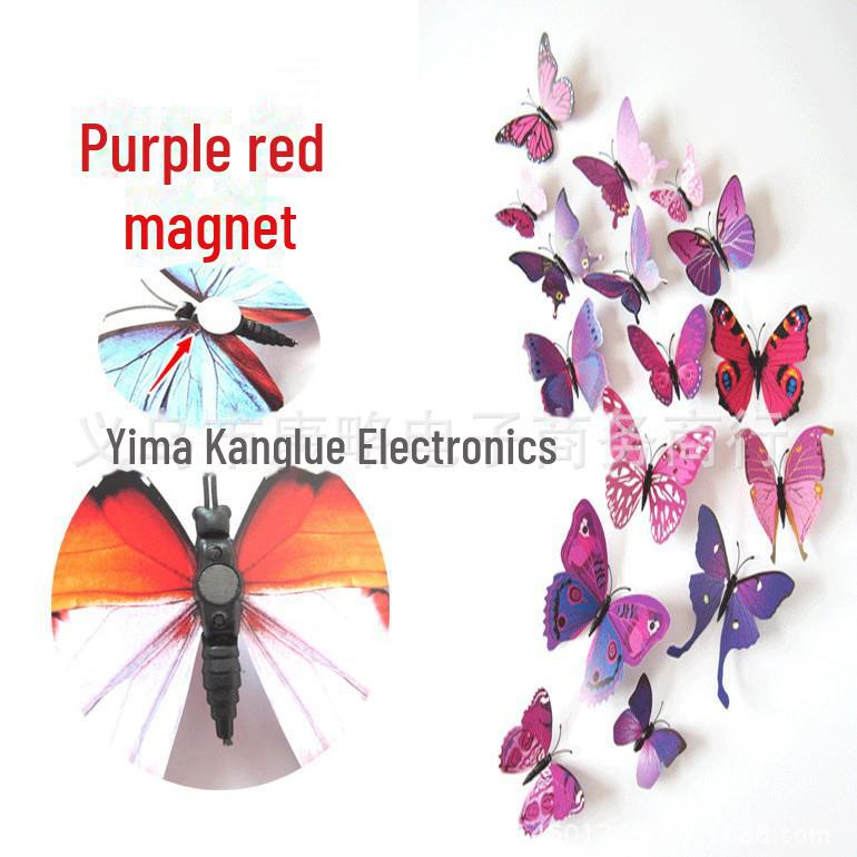 3D Butterfly Wall Stickers – 12 Sets for Bedroom, Living Room, or Wedding Decor