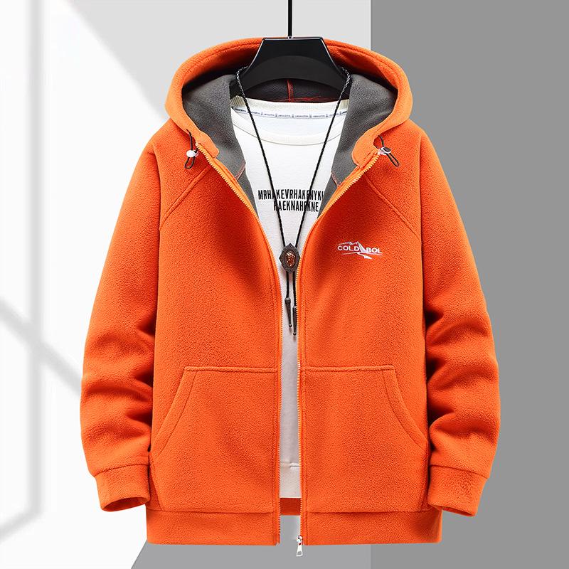 Men's Plus Size Thick Fleece Hooded Jacket - Extra Warm and Composite Design