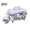 Dwarf Hamster Habitat Cage with Tunnel Transparent House Running Wheel Tunnel Pipes And Water Dispenser 2-Tier Playpen for Small Pets Animal
