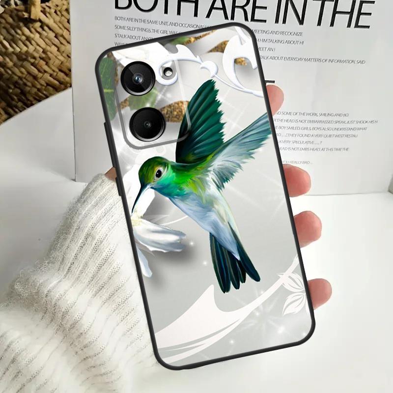 Hummingbird For Realme C75 C55 C71 C53 C67 C61 C33 C63 C51 C65 15 GT7 Pro 10 11 12 13 14 Pro Plus Case