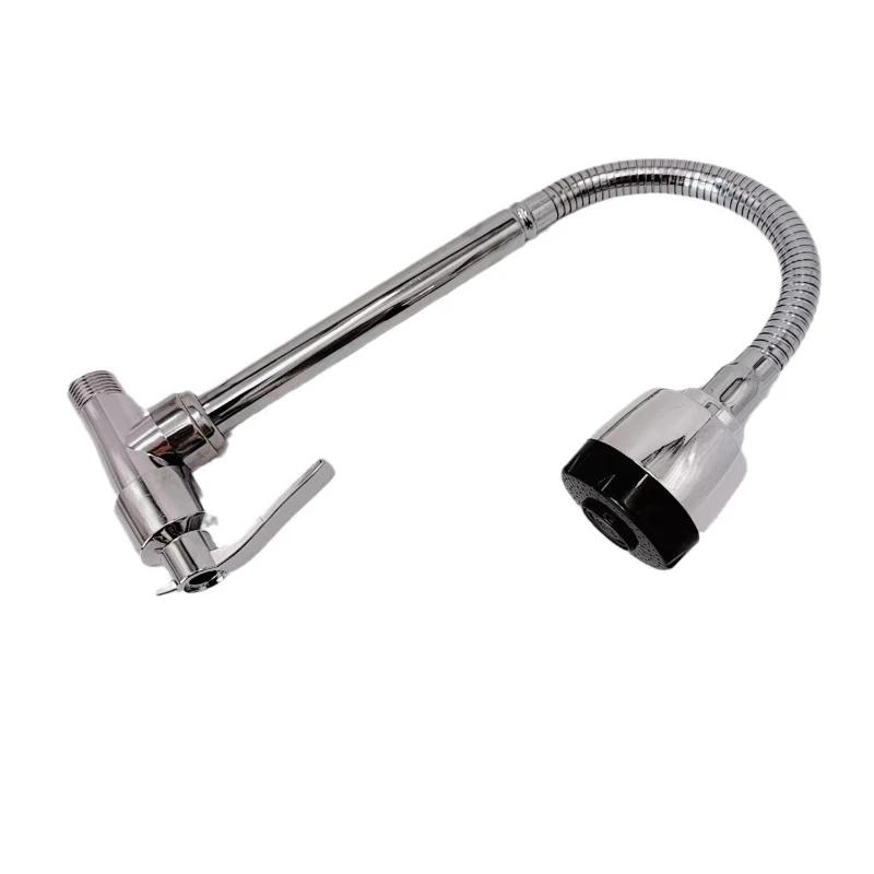 Wall mounted faucet, kitchen, wall mounted single cold universal vegetable basin, faucet, kitchen