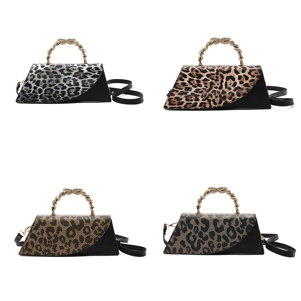 Streetwear Leopard Print Small Pu Crossbody Bag With Magnetic Closure For Daily Use