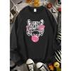 Tiger Print Crew Neck Casual Sweatshirt for Women