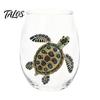Durchdachtes Geschenk für Meeresliebhaber Meeresbewohner-Thema Klares Glas-Becher, Handgefertigtes Bemaltes Glasware, Handgefertigtes Borosilikatglasware Kreativ